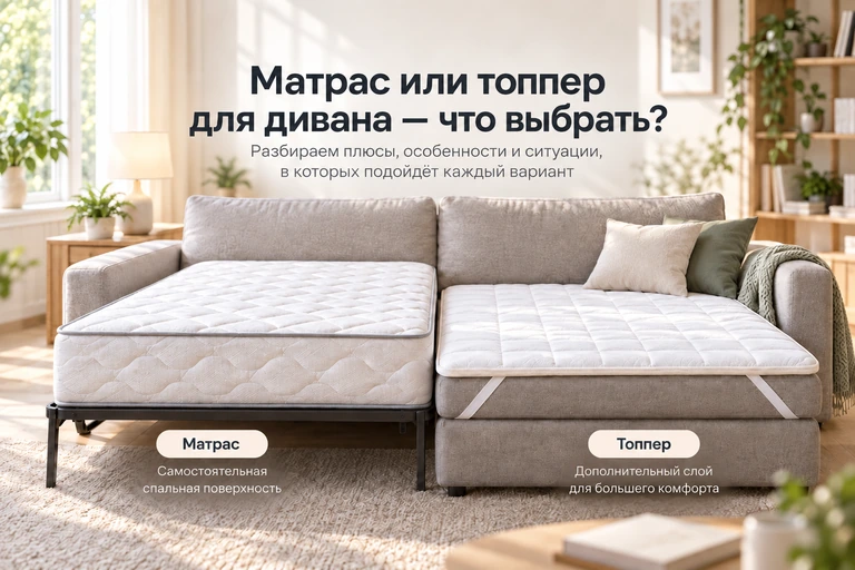 Матрас или топпер для дивана — что выбрать