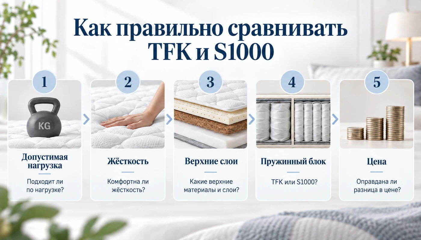 Как правильно сравнивать матрасы TFK и S1000