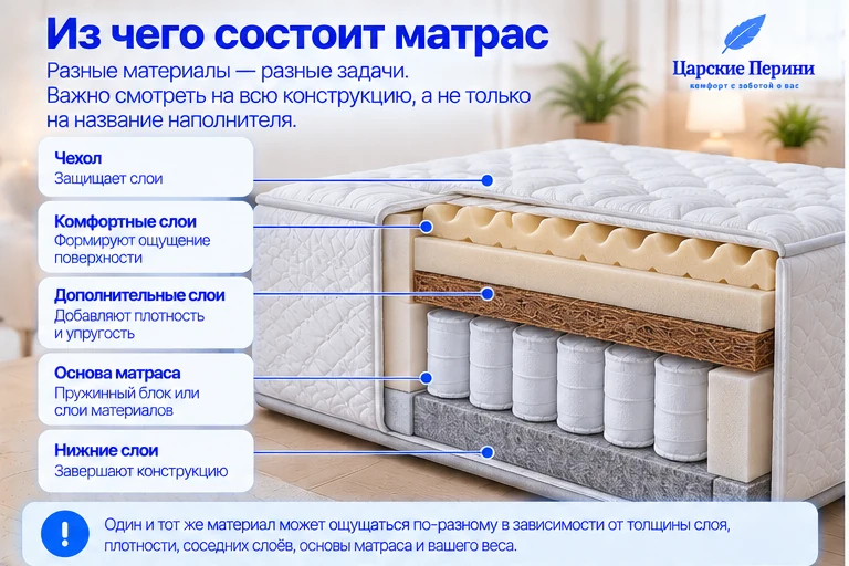 Из чего состоит матрас