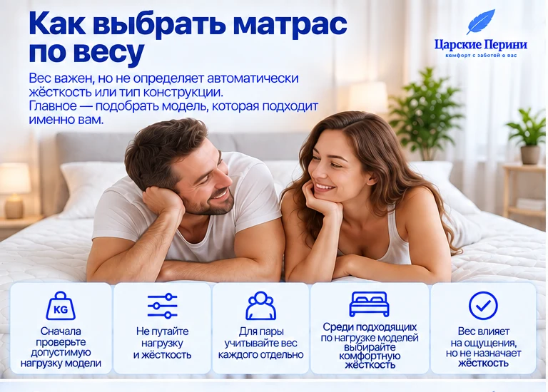Как выбрать матрас по весу